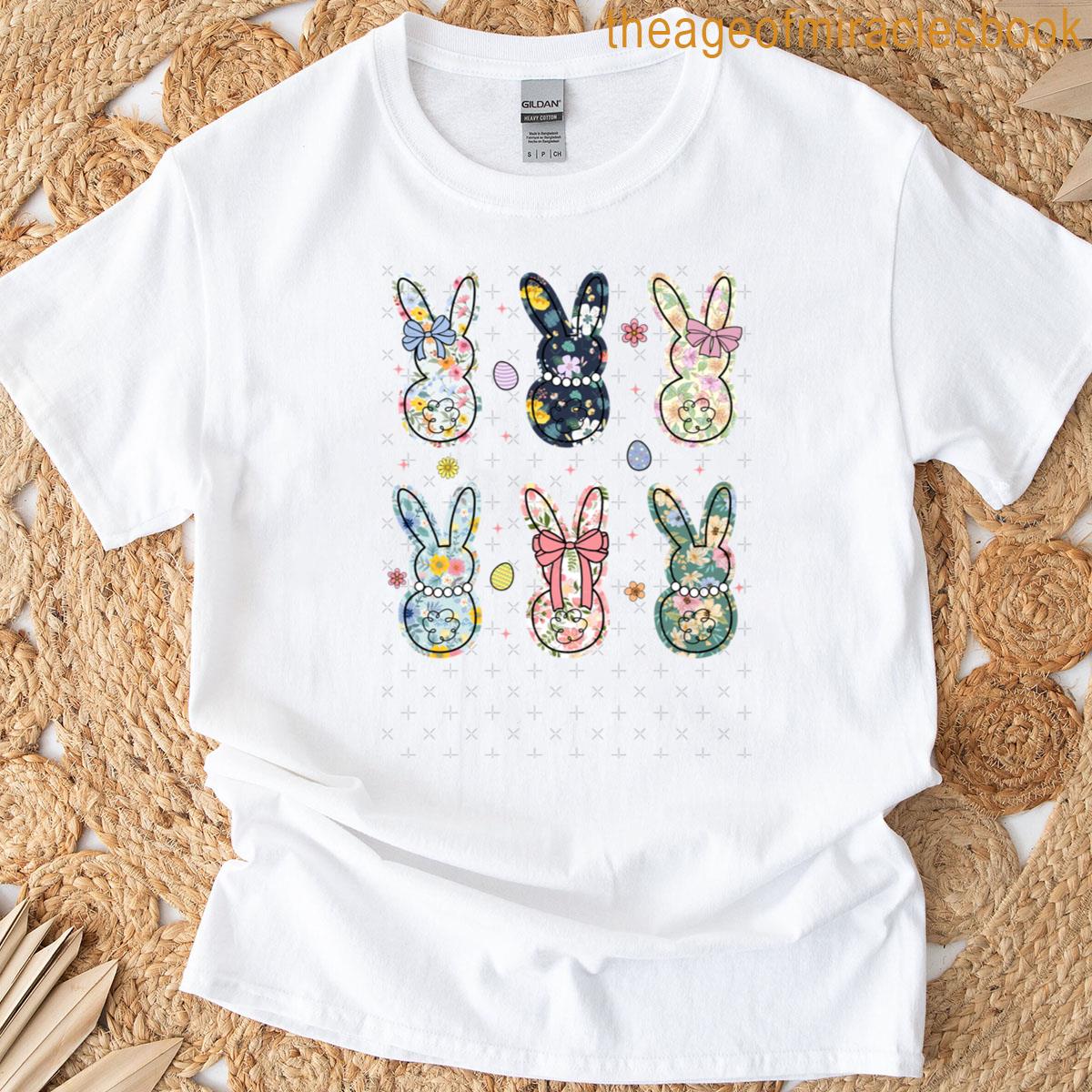 Coquette Easter Bunny Floral T-shirt