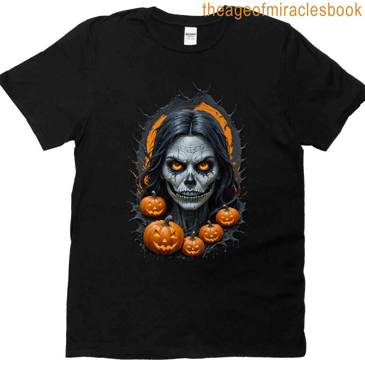Halloween Pumpkin And Demon T-shirt