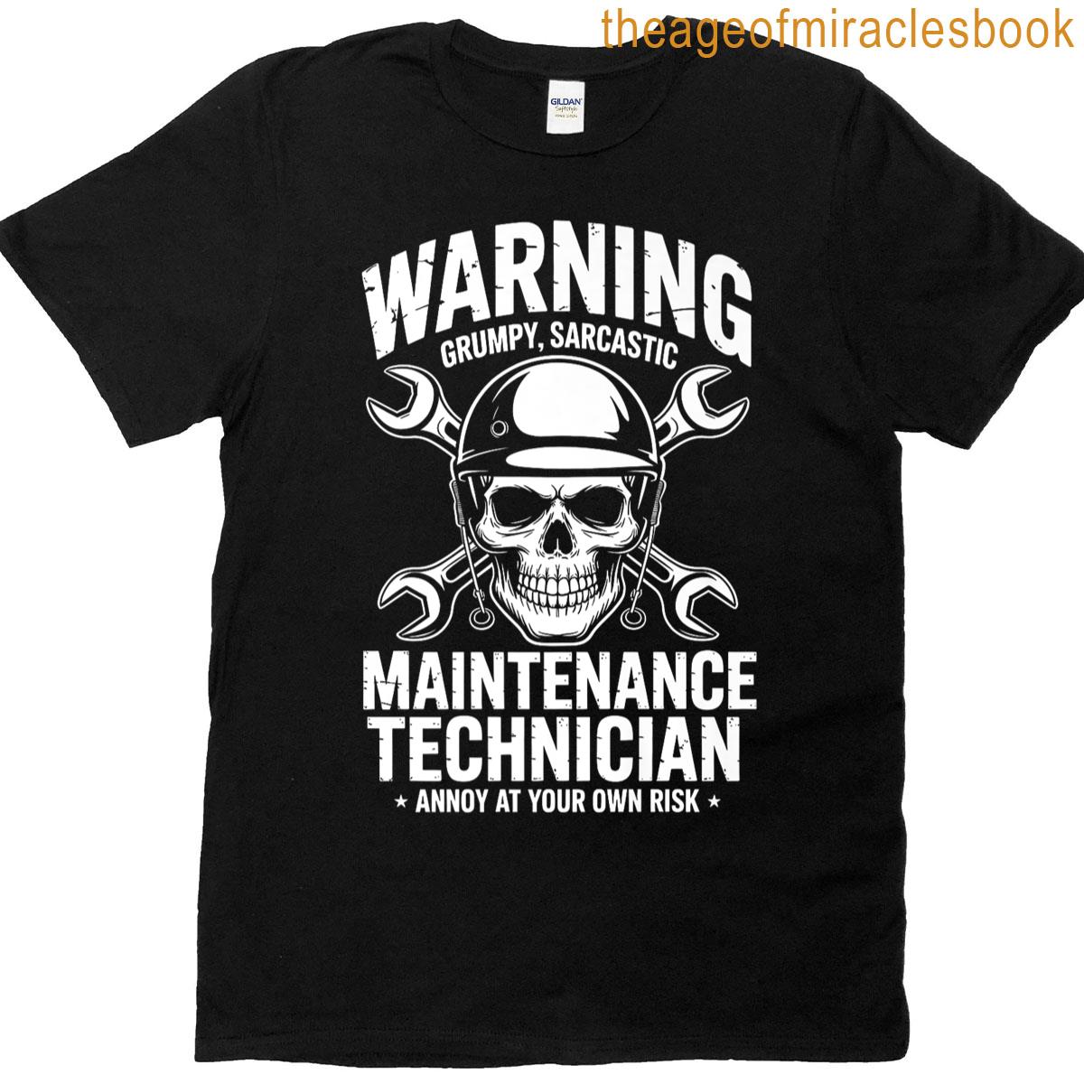 Maintenance Technician Warning Grumpy Sarcastic Skull Gift Premium T-shirt