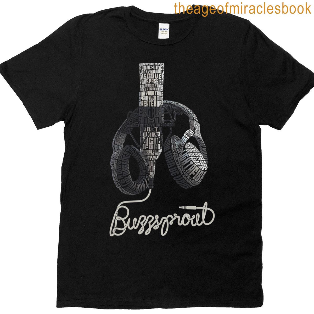 Mic Headphones Typography T-shirt