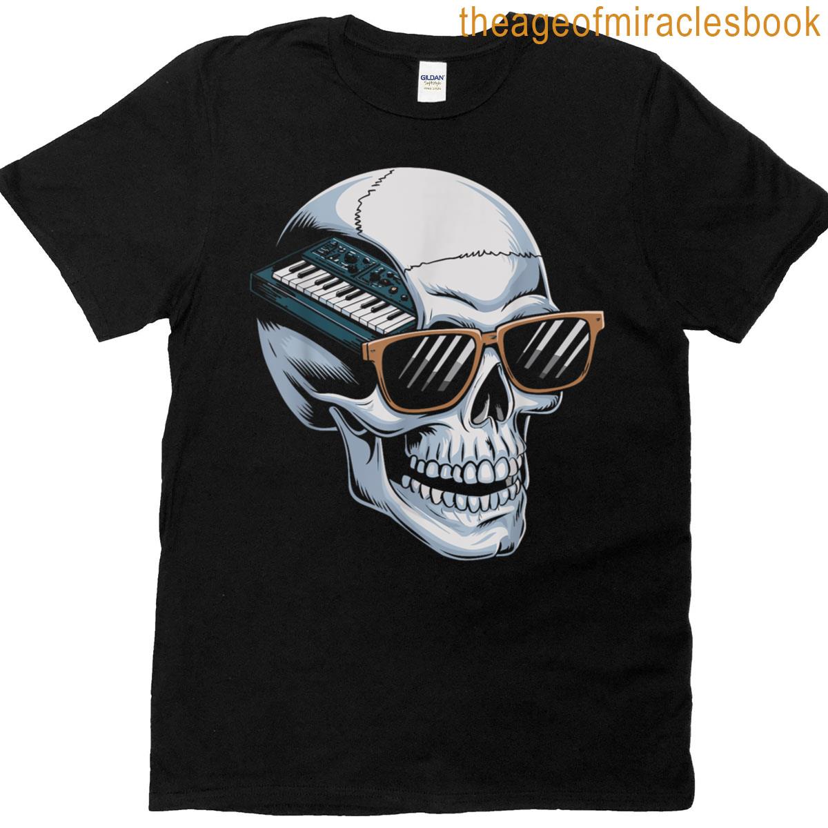 Modular Synth Inside Skull Illustration T-shirt