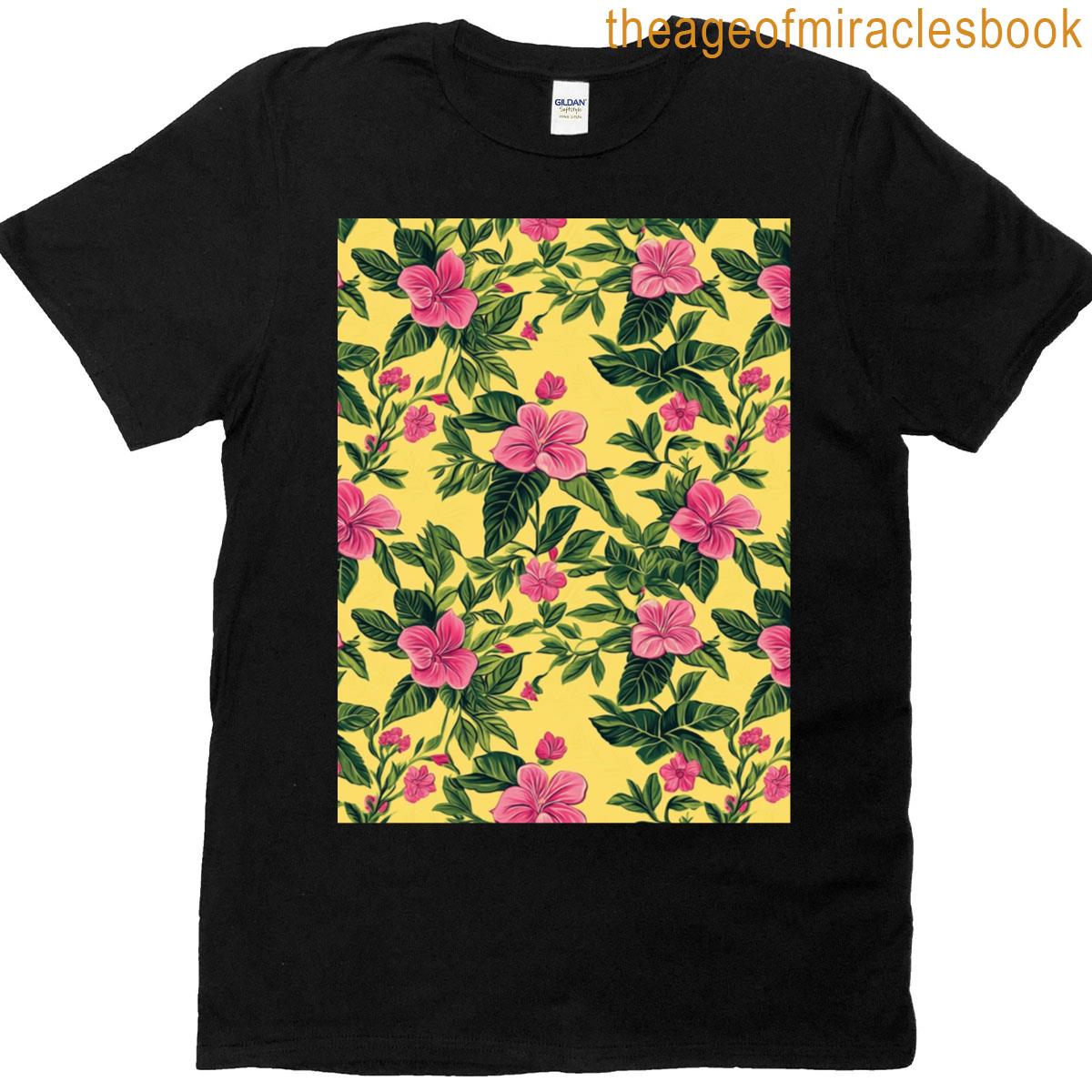 Pattern With Vintage Floral Graphic T-shirt