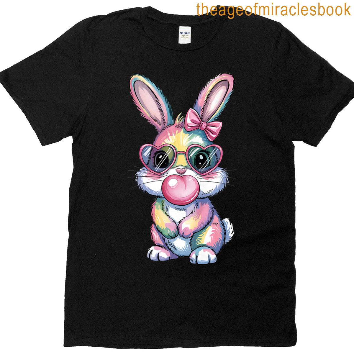 Bunny Blowing Bubble Gum Easter Day Premium T-shirt