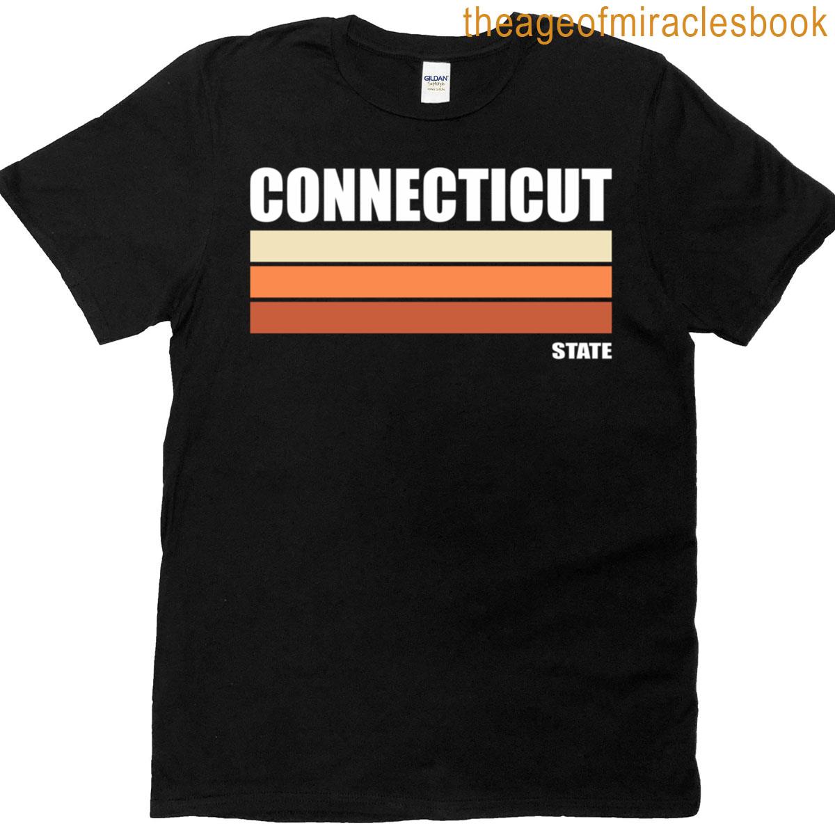 Connecticut State Retro Style T-shirt