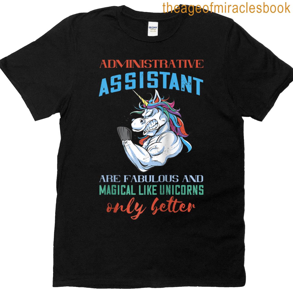 Fabolous Administrative Assistant Unicorn Admin Assistant Raglan Baseball Tee T-shirt