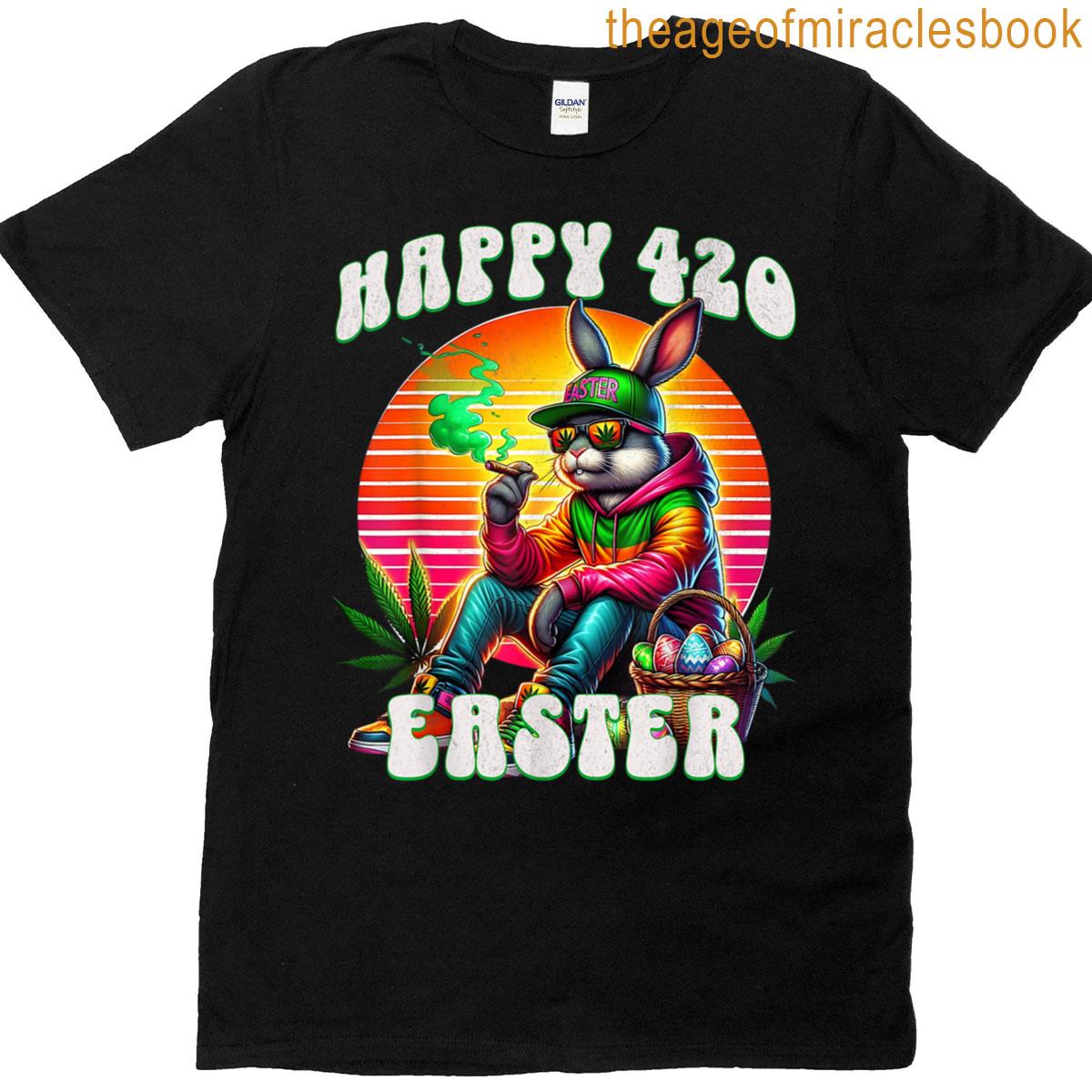 Funny 420 Easter Bunny Design T-shirt
