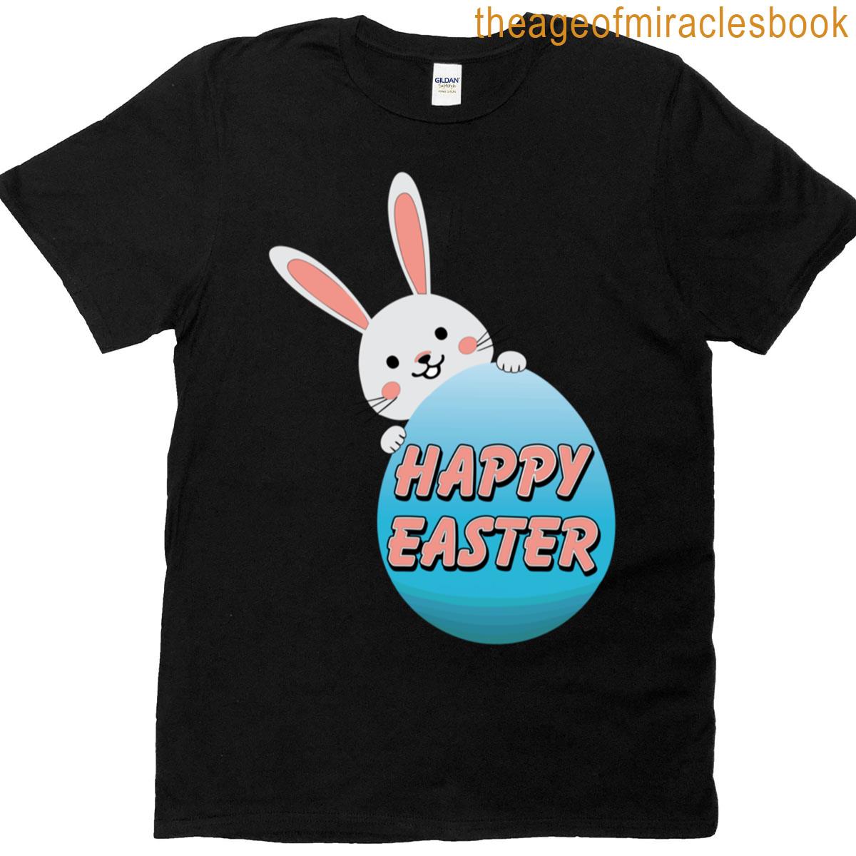 Happy Easter Bunny – Easter Text – Cute Rabbit-egg T-shirt