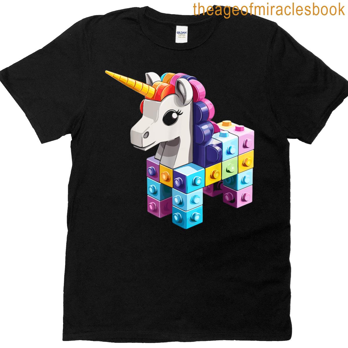 Master Builder Bricks Blocks Play Toys Unicorn T-shirt