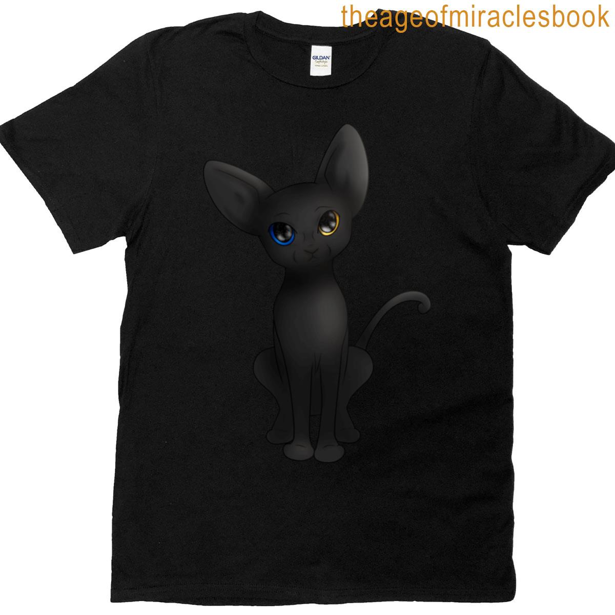 Tiny Baby Shadow – Black Kitten Oversized T-shirt
