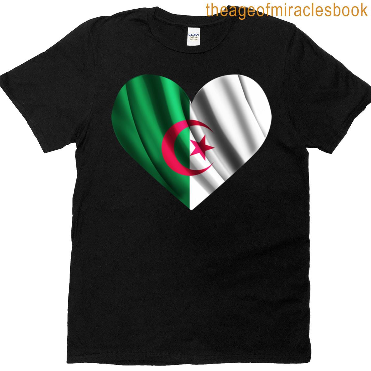 Algeria Flag Heart T-shirt