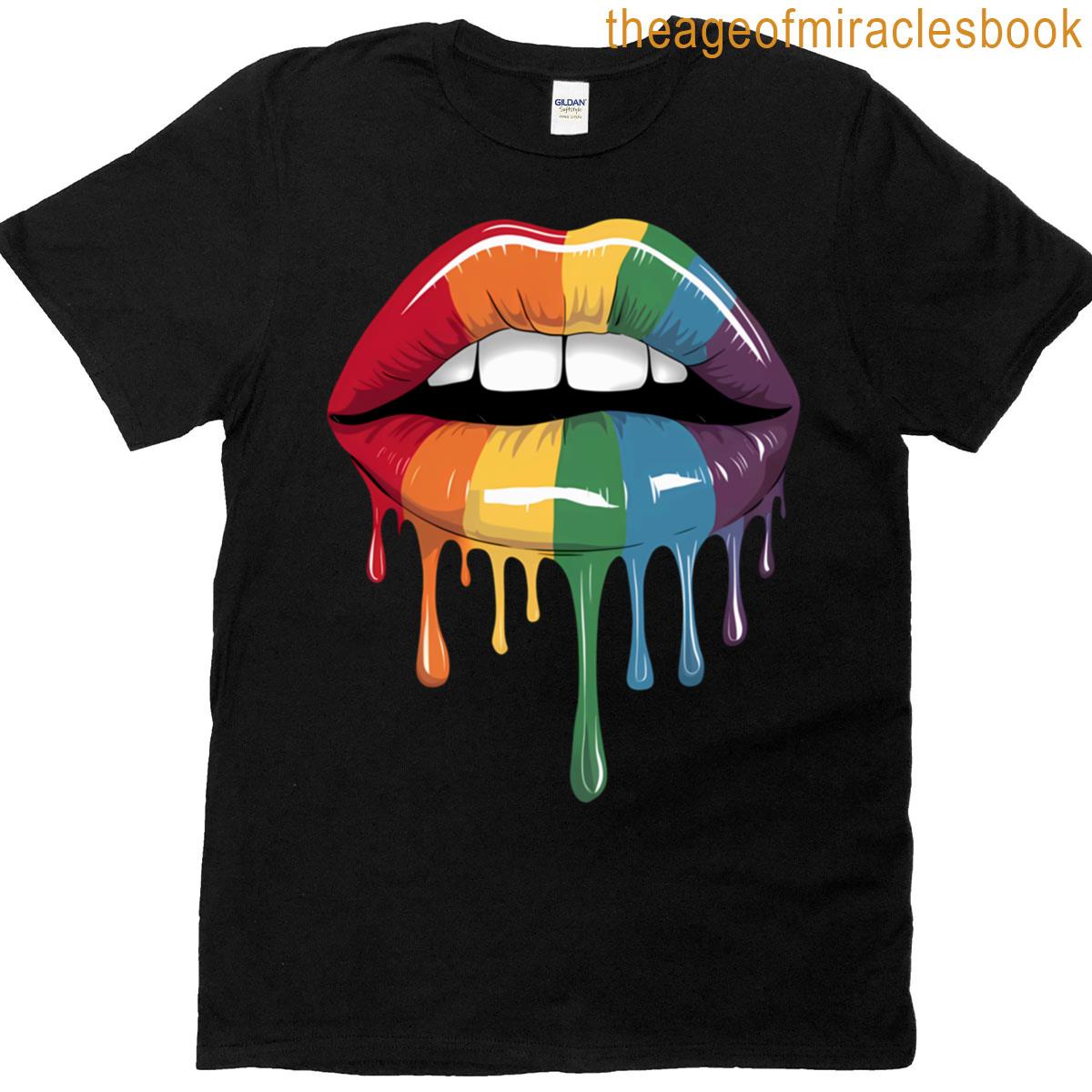 Dripping Rainbow Lips T-shirt