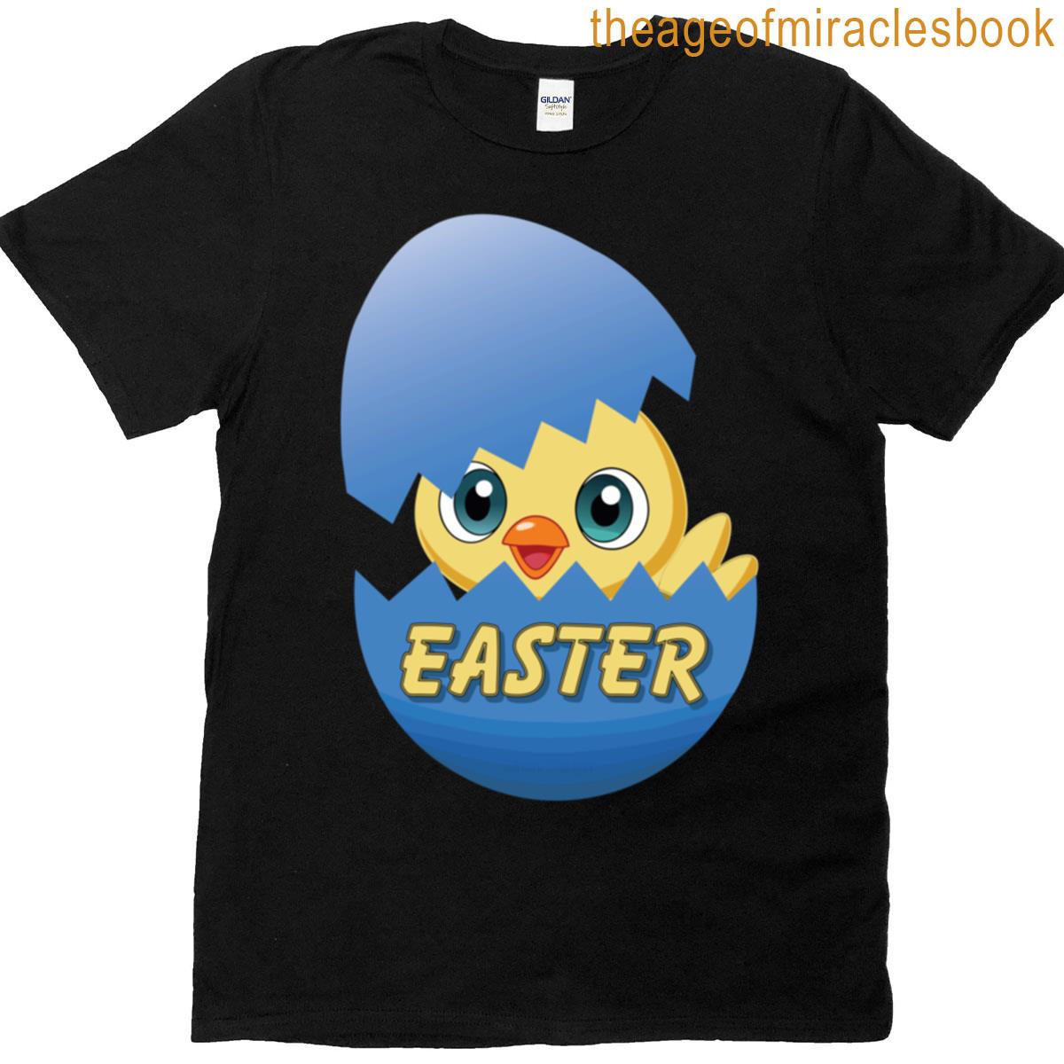 Happy Easter Chick – Easter Text – Cute Chicken – Egg T-shirt