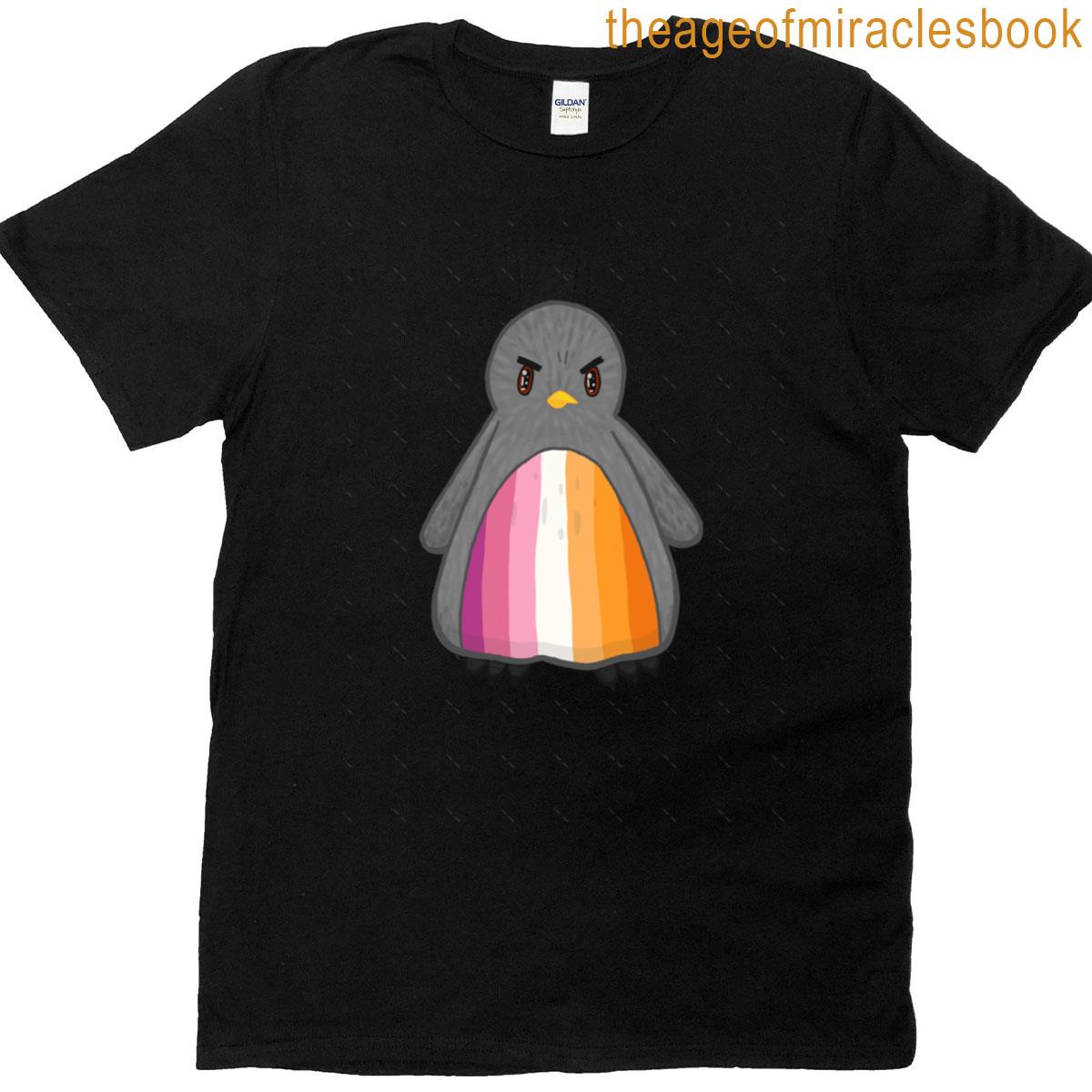 Lesbian Pride Penguin Oversized T-shirt