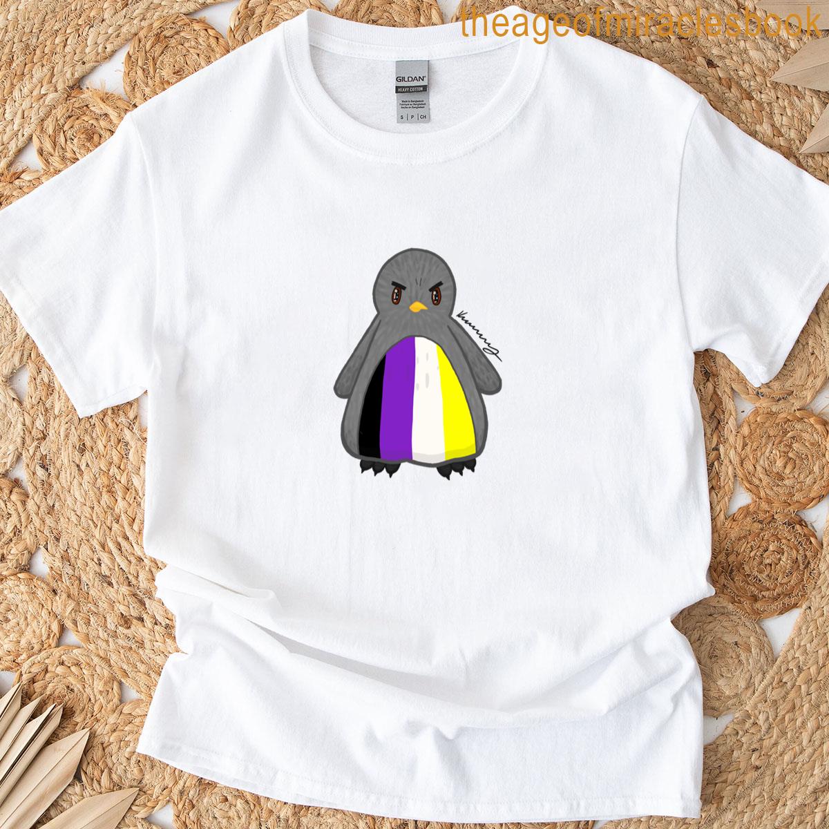 Nonbinary Pride Penguin T-shirt
