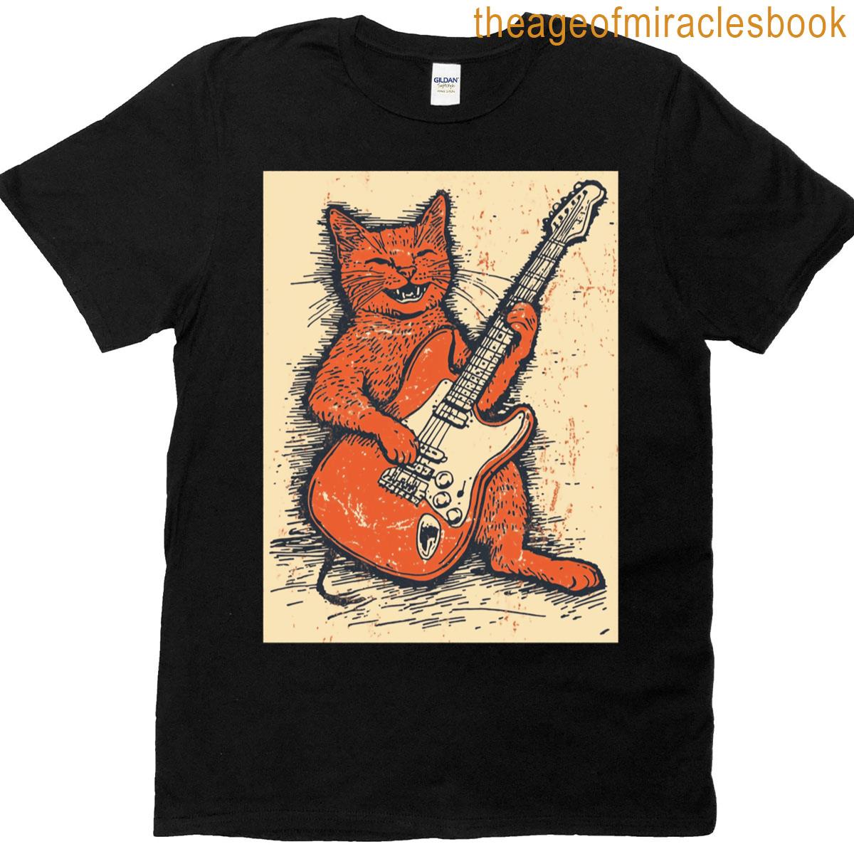 Cat Playing Guitar T-shirt