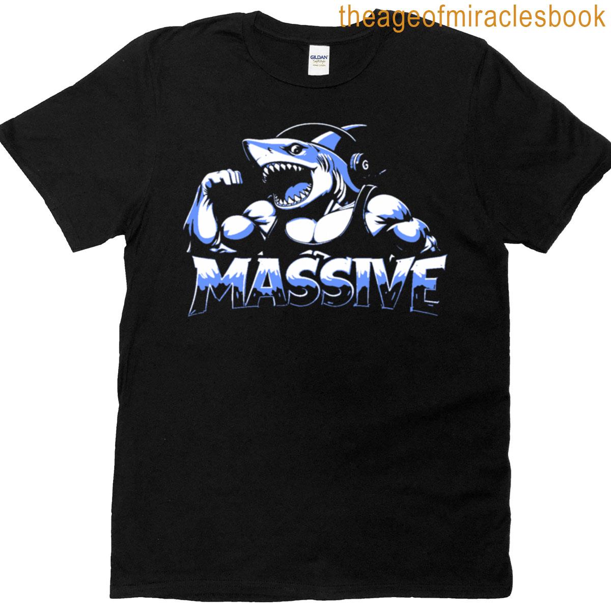 Shark Pumping Massive Blue T-shirt