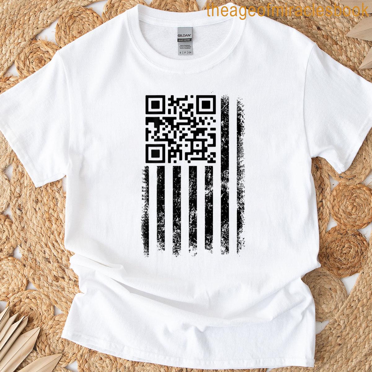 Funny Qr Trump Dancing Dance Code On Back T-shirt