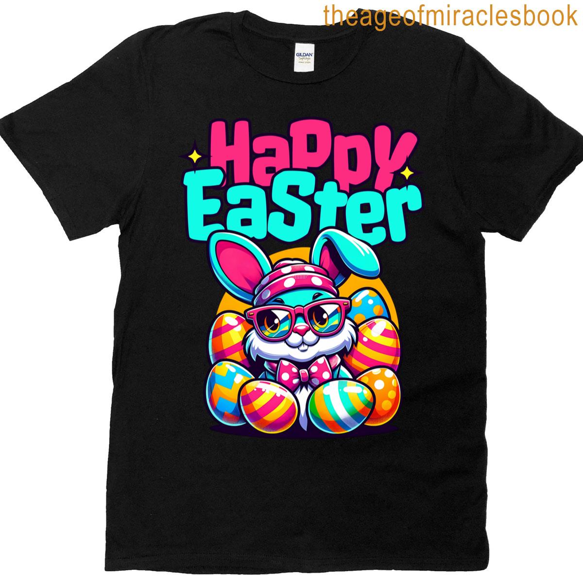 Happy Easter Bunny With Eggs T-shirt