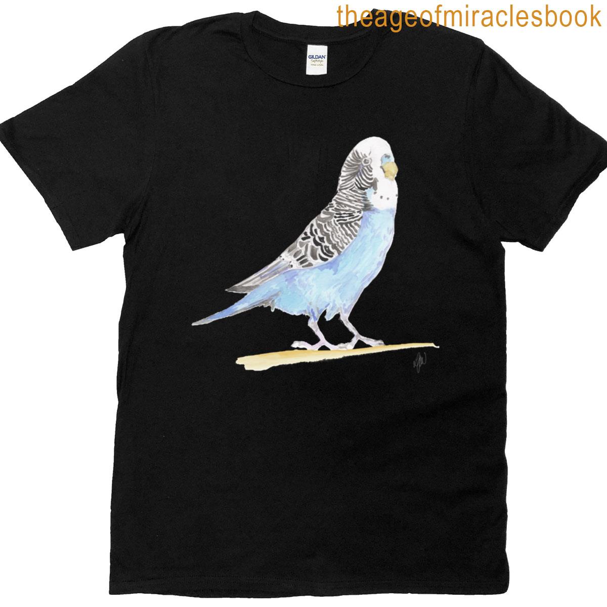 budgerigar budgie handpainted watercolour T-shirt
