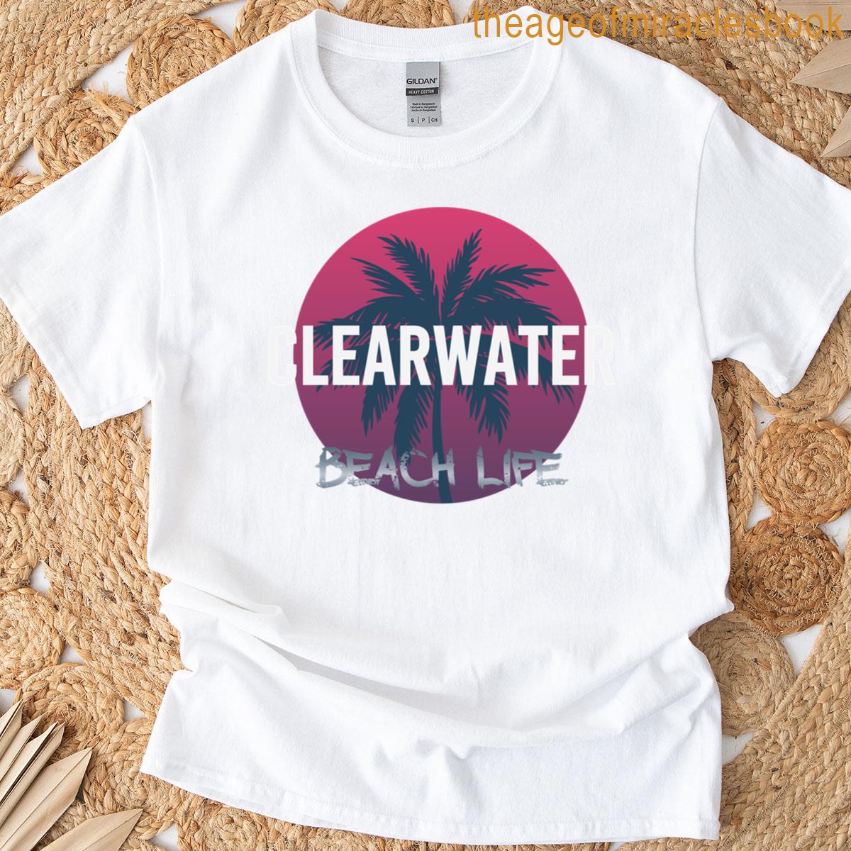 clearwater beach life scene T-shirt