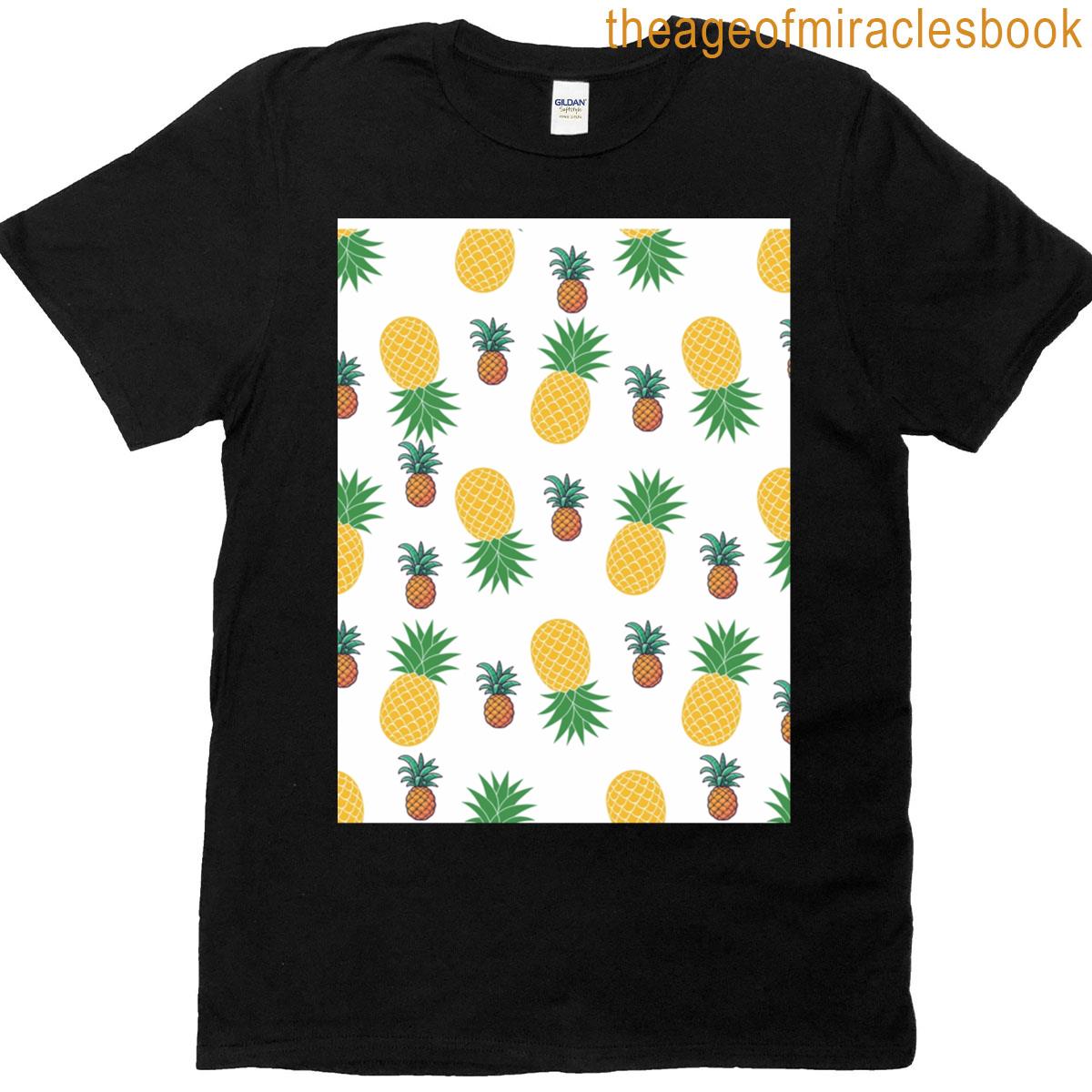 exotic tropical pineapple graphic T-shirt