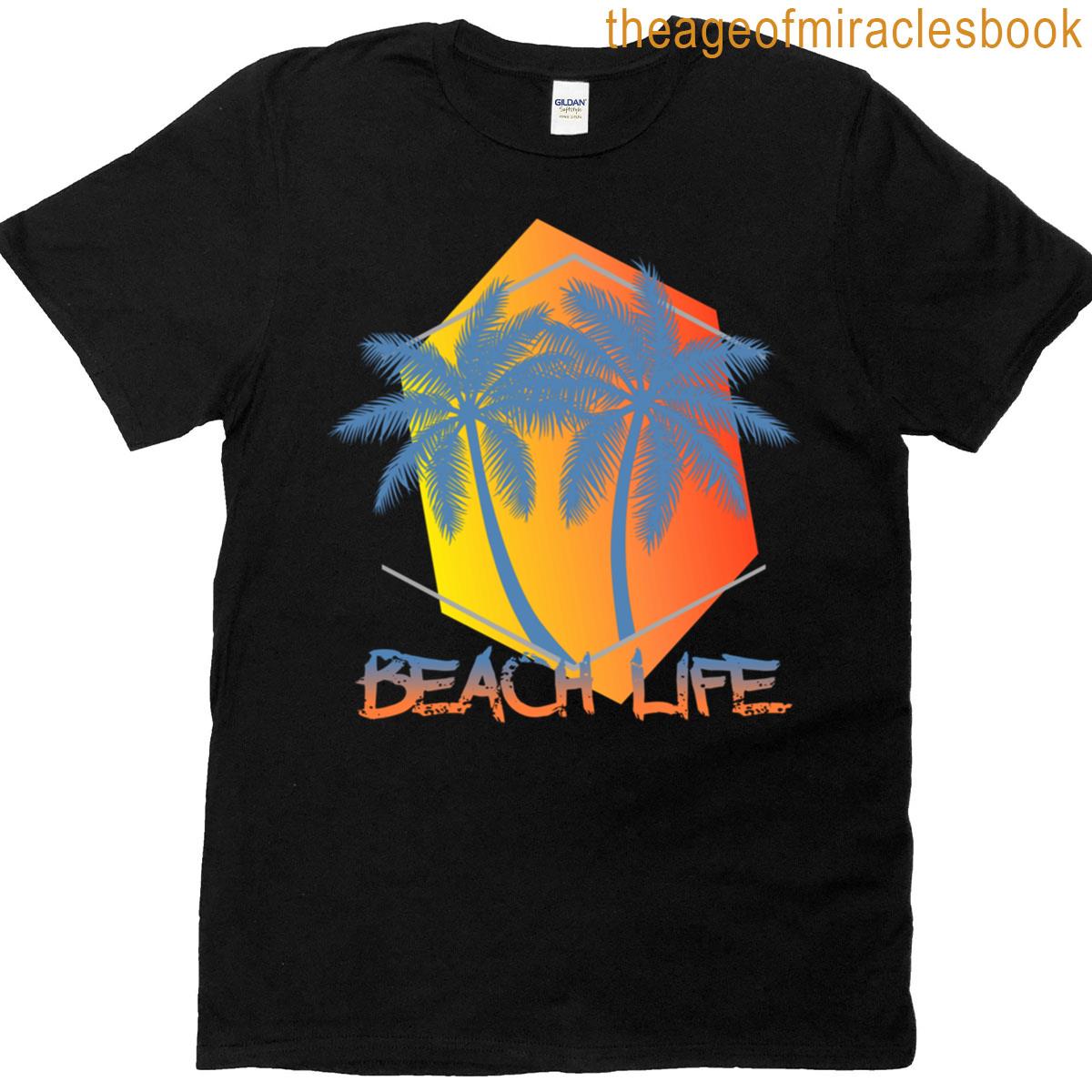 geometric palm beach life T-shirt