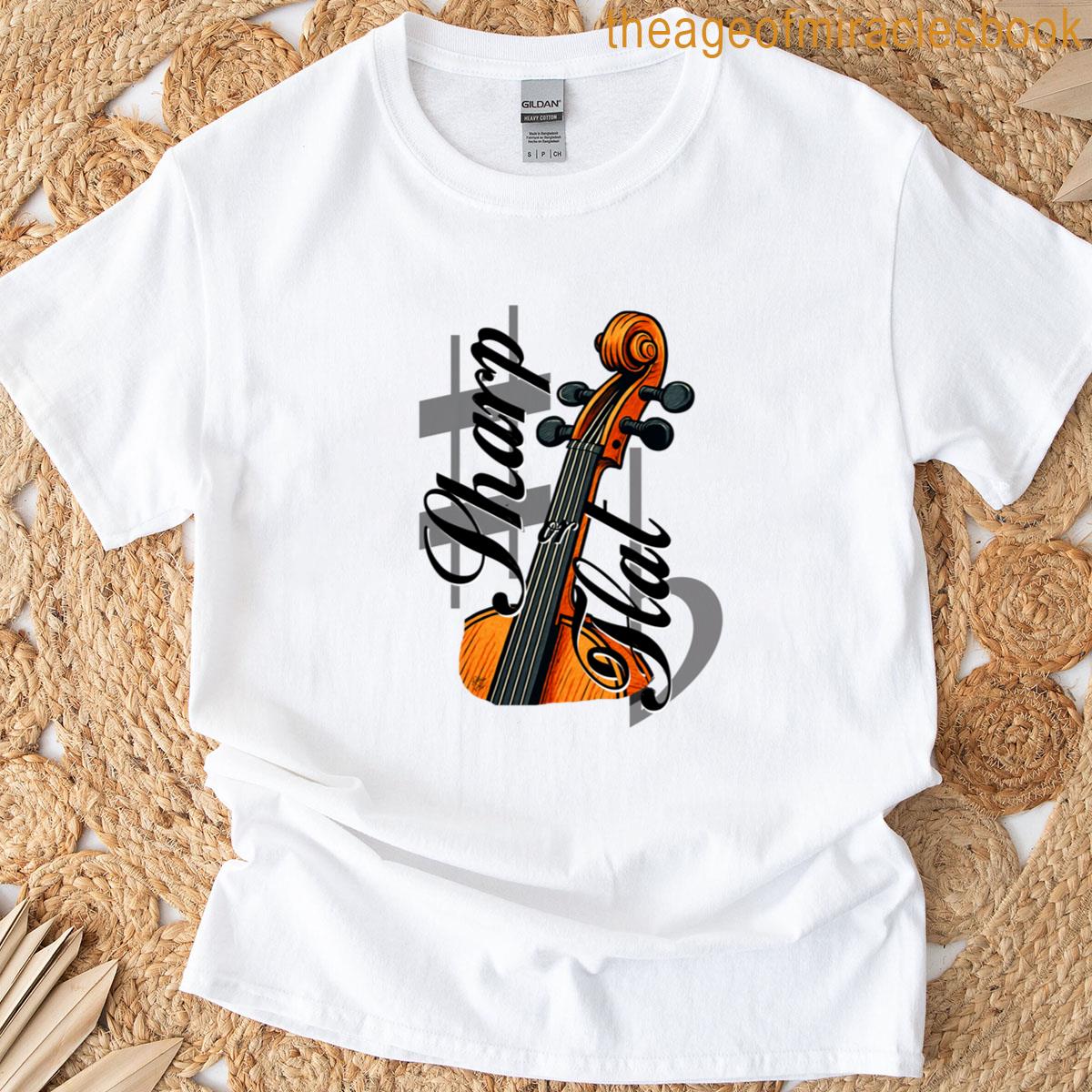 sharp or flat violin – viola – cello T-shirt