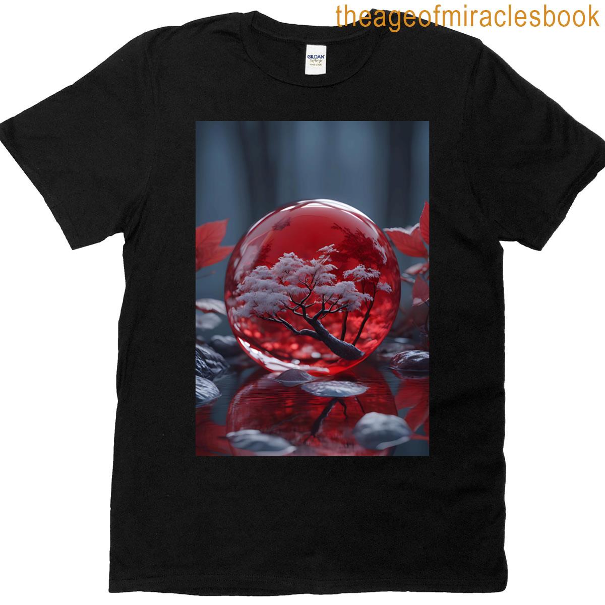 A Beautiful Red Orb With A White Tree Within Premium T-shirt