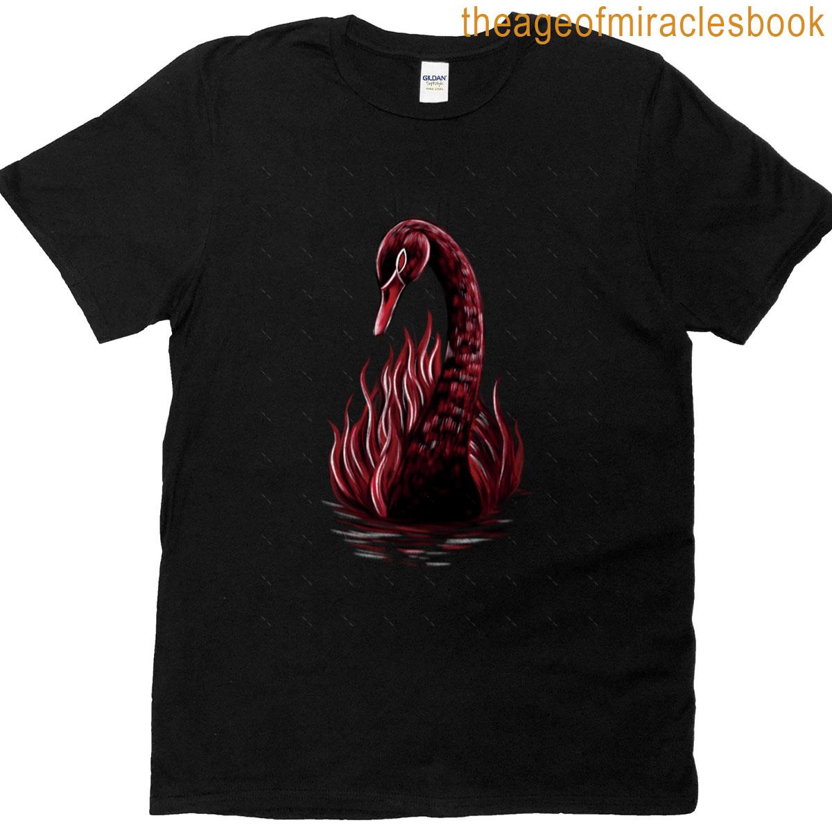 Black Swan In Red Version 1 Oversized T-shirt