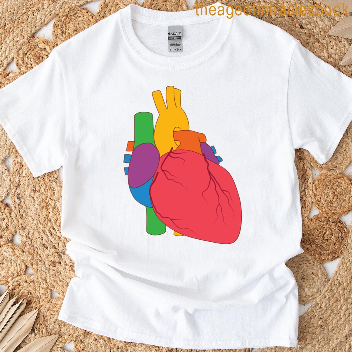 Color Block Rainbow Heart T-shirt