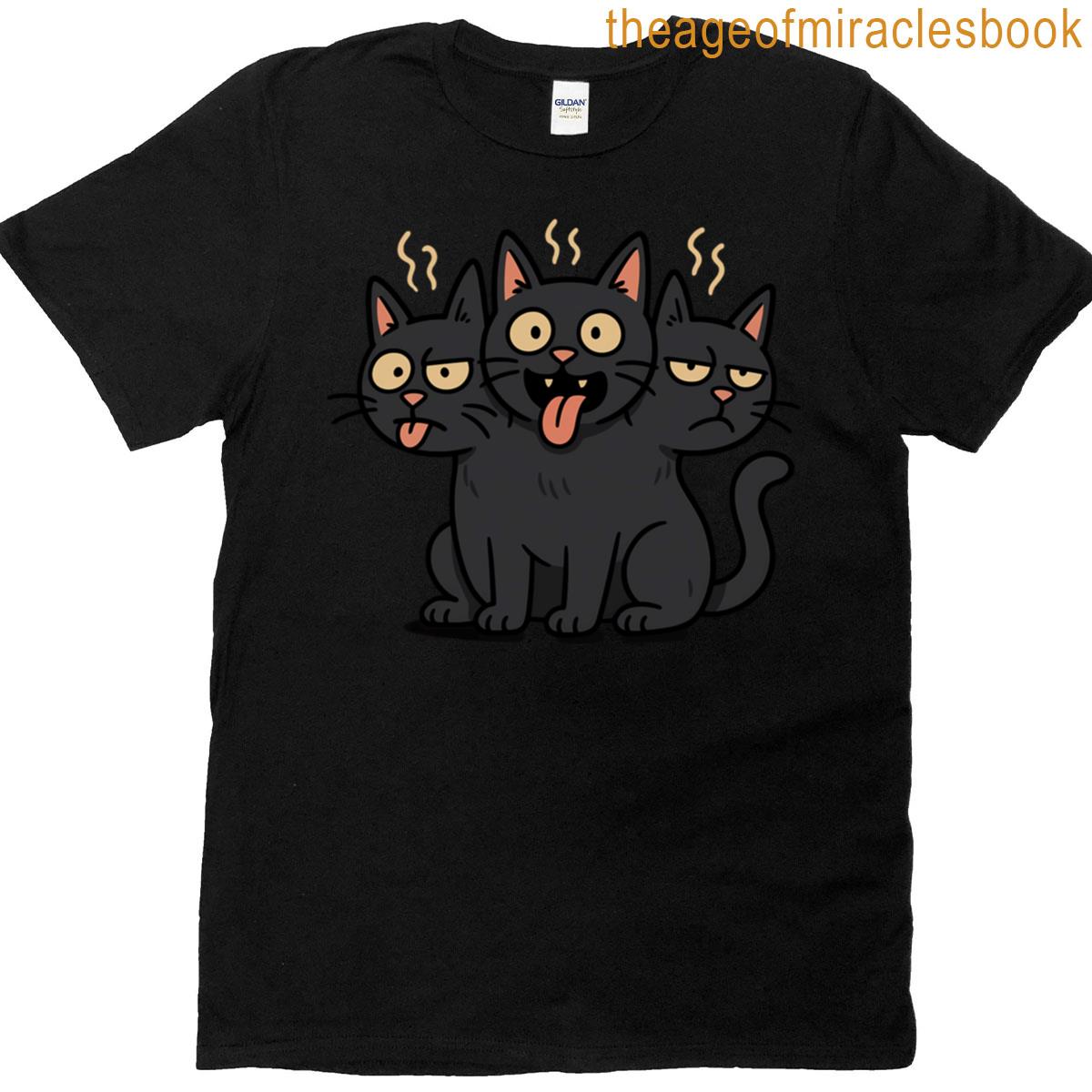 Derpy Cerberus Cat Triple The Trouble T-shirt