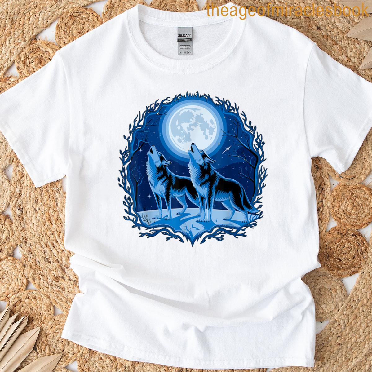 Howling Wolves Moon Wolf T-shirt