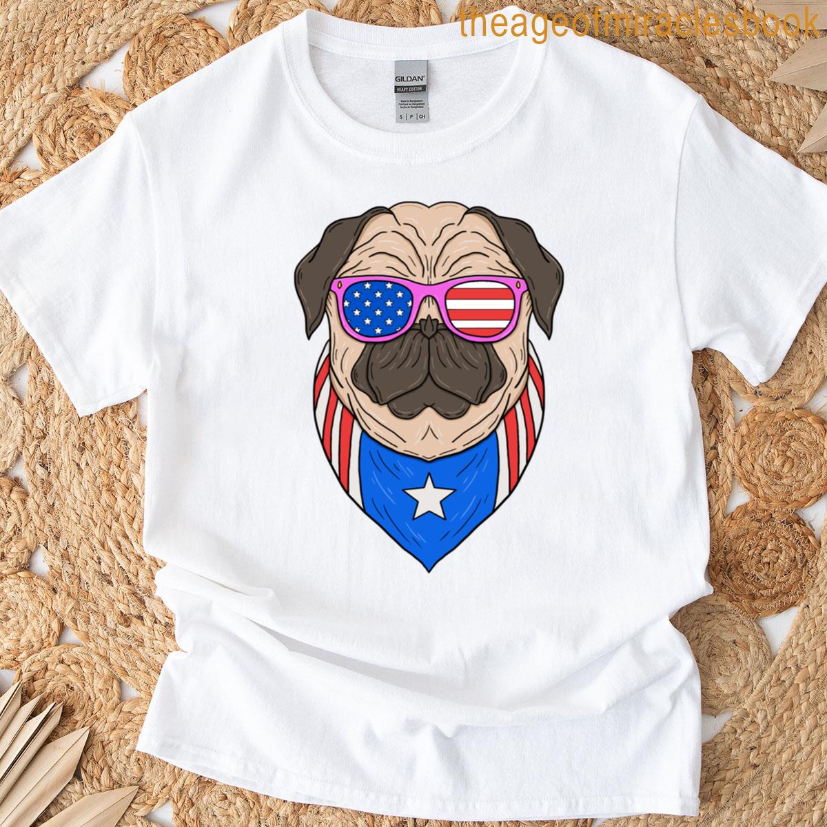 Patriotic Pug Pride T-shirt