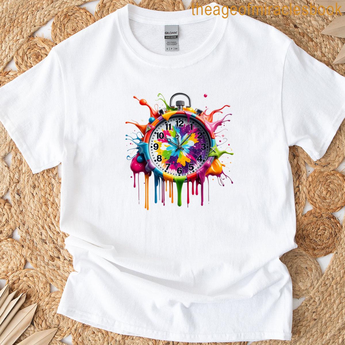 Vibrant Splash Clock Art T-shirt