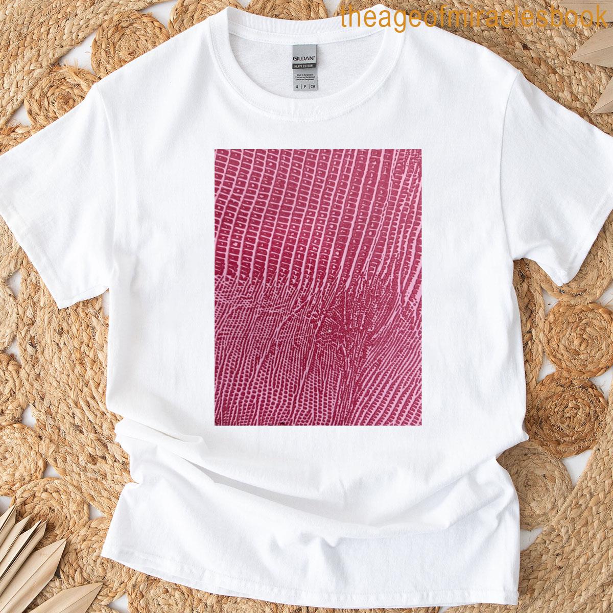 Blood Red Grid Lines Pattern T-shirt