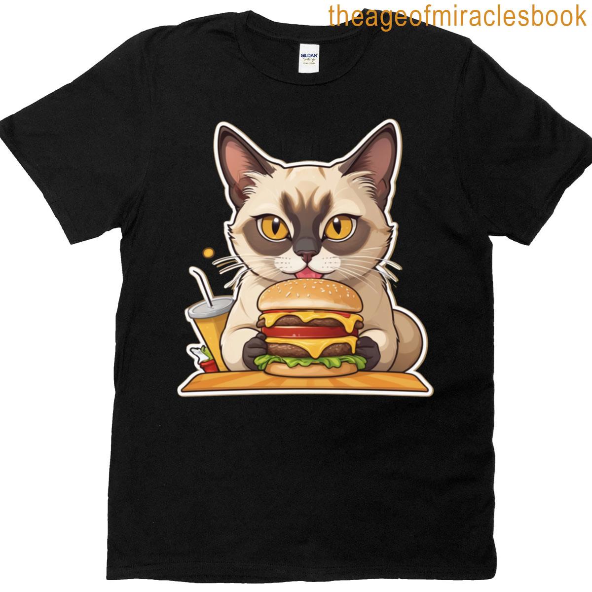 Siamese Cat Hamburger Omg T-shirt