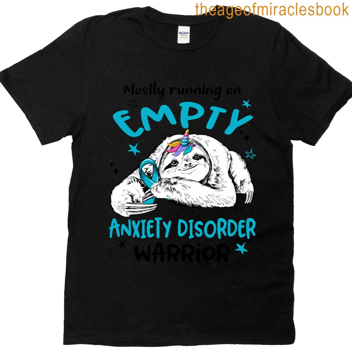 Mostly Running On Empty Anxiety Disorder Warrior Oversized T-shirt