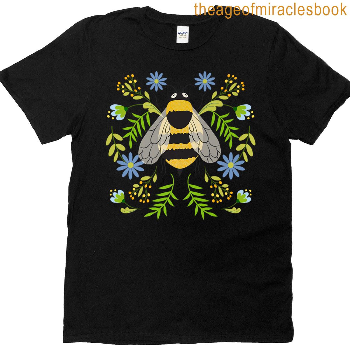 Boho Bee And Flowers Premium T-shirt