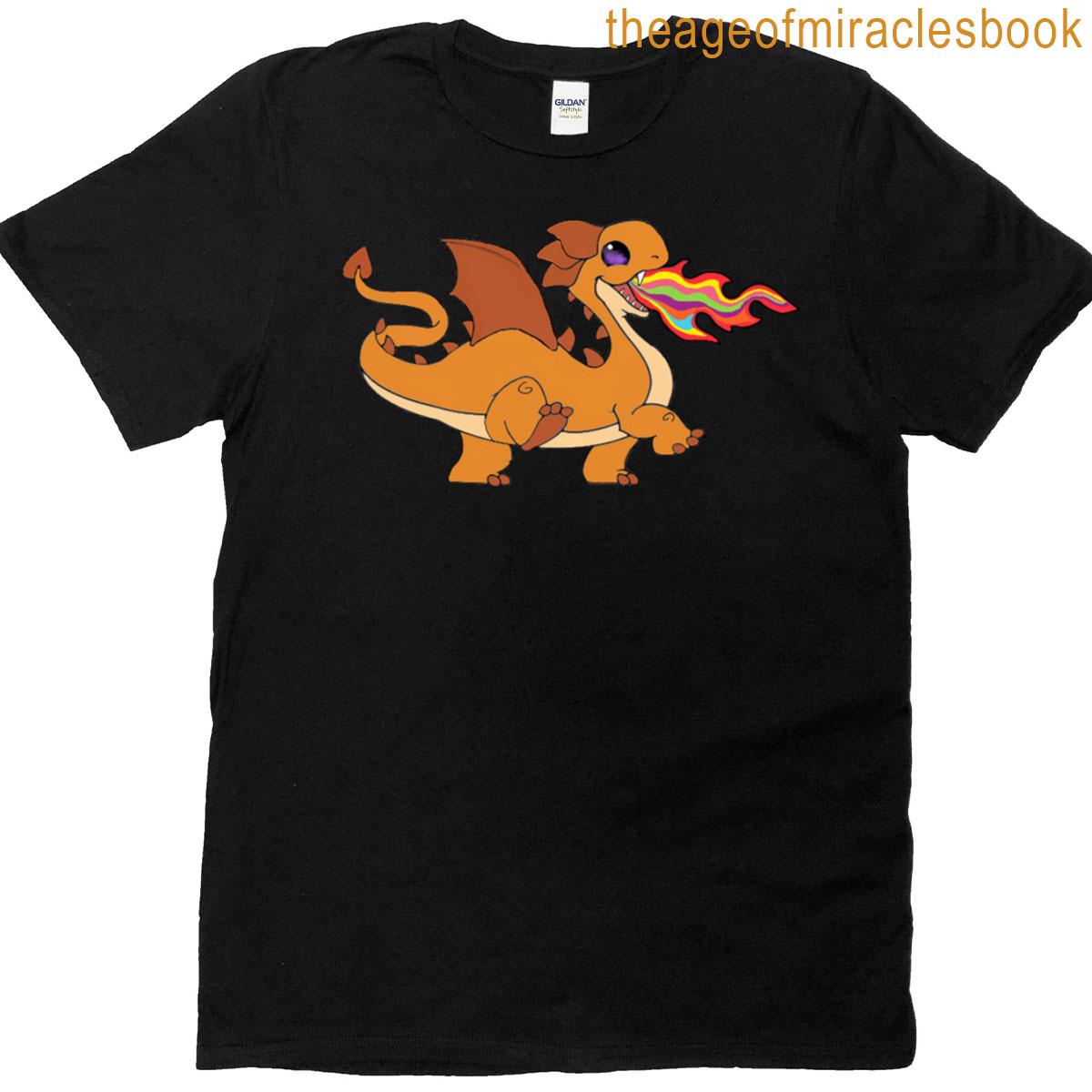 Rainbow Fire Breathing Dragon T-shirt