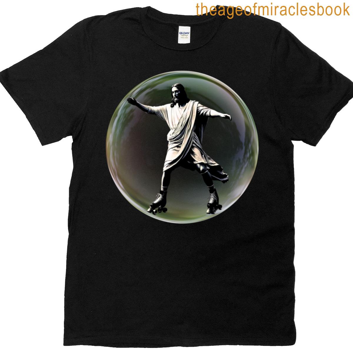 Funny Jesus Meme Jesus Rollerskating T-shirt