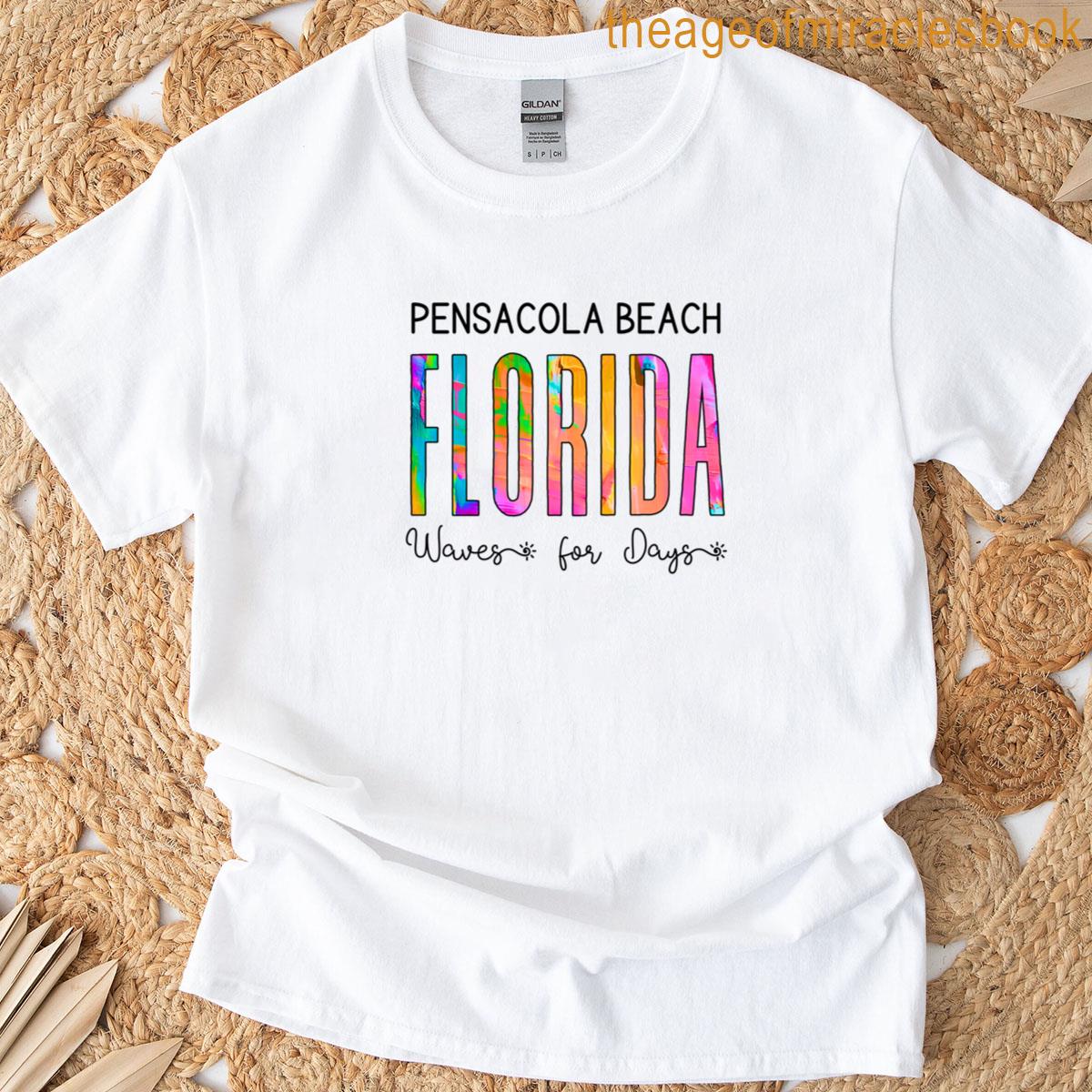 Pensacola Beach Florida Waves T-shirt