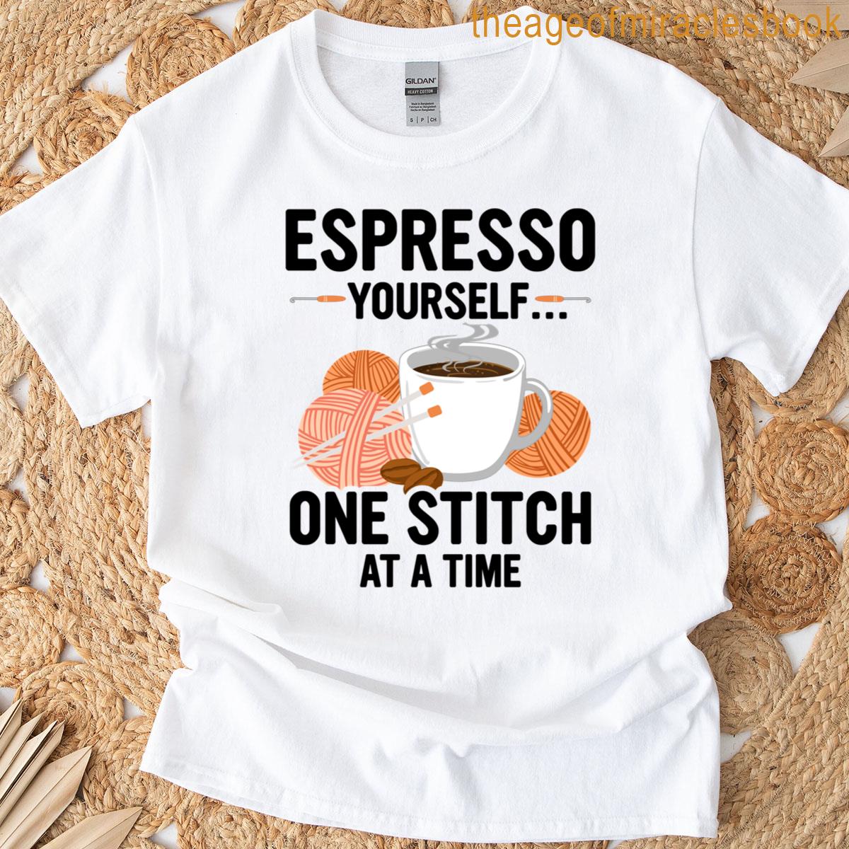 Crochet Coffee Crocheting T-shirt