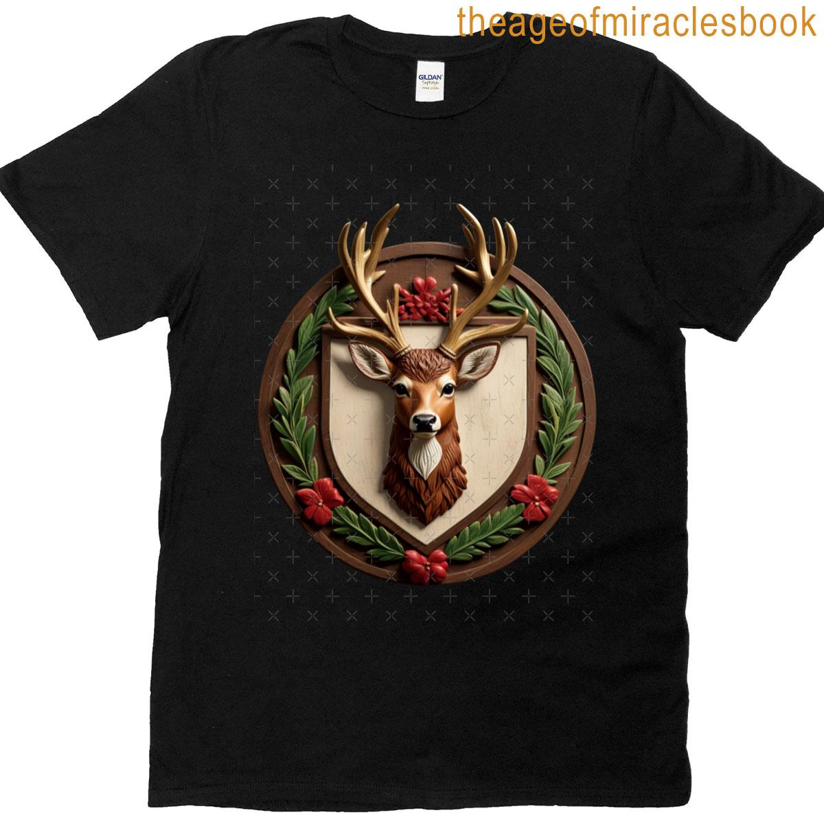 Deer Shield Black T-shirt