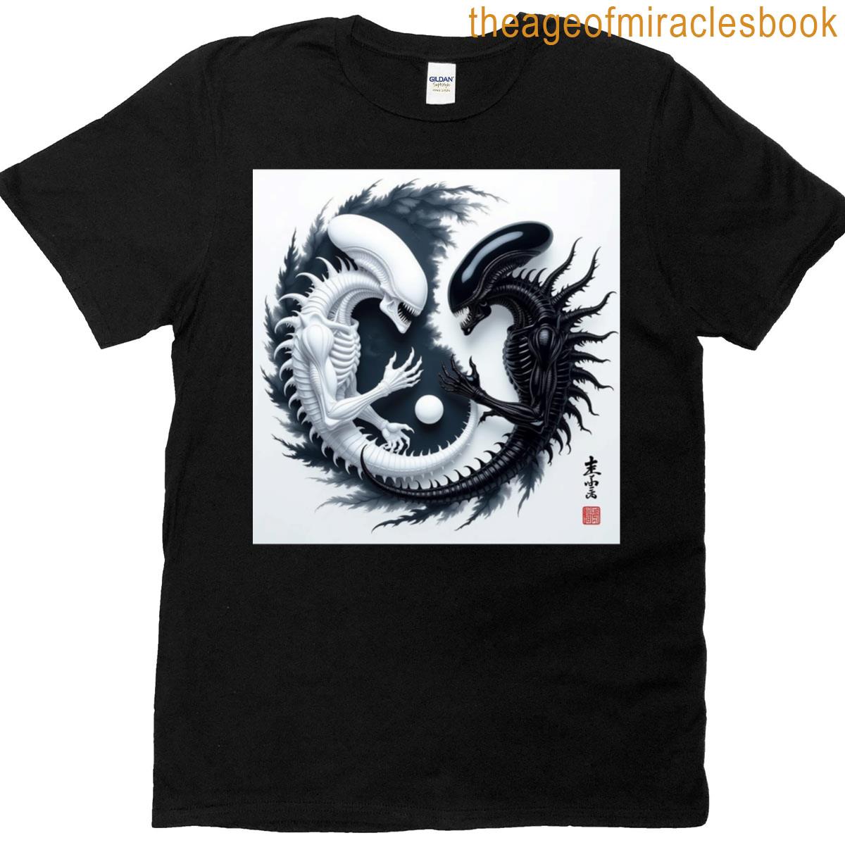 Yin Amp Yang Xenomorph Oversized T-shirt