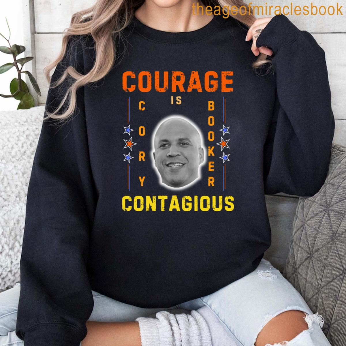 Courage Is Contagiouscory Booker Classic T-shirt - Image 4