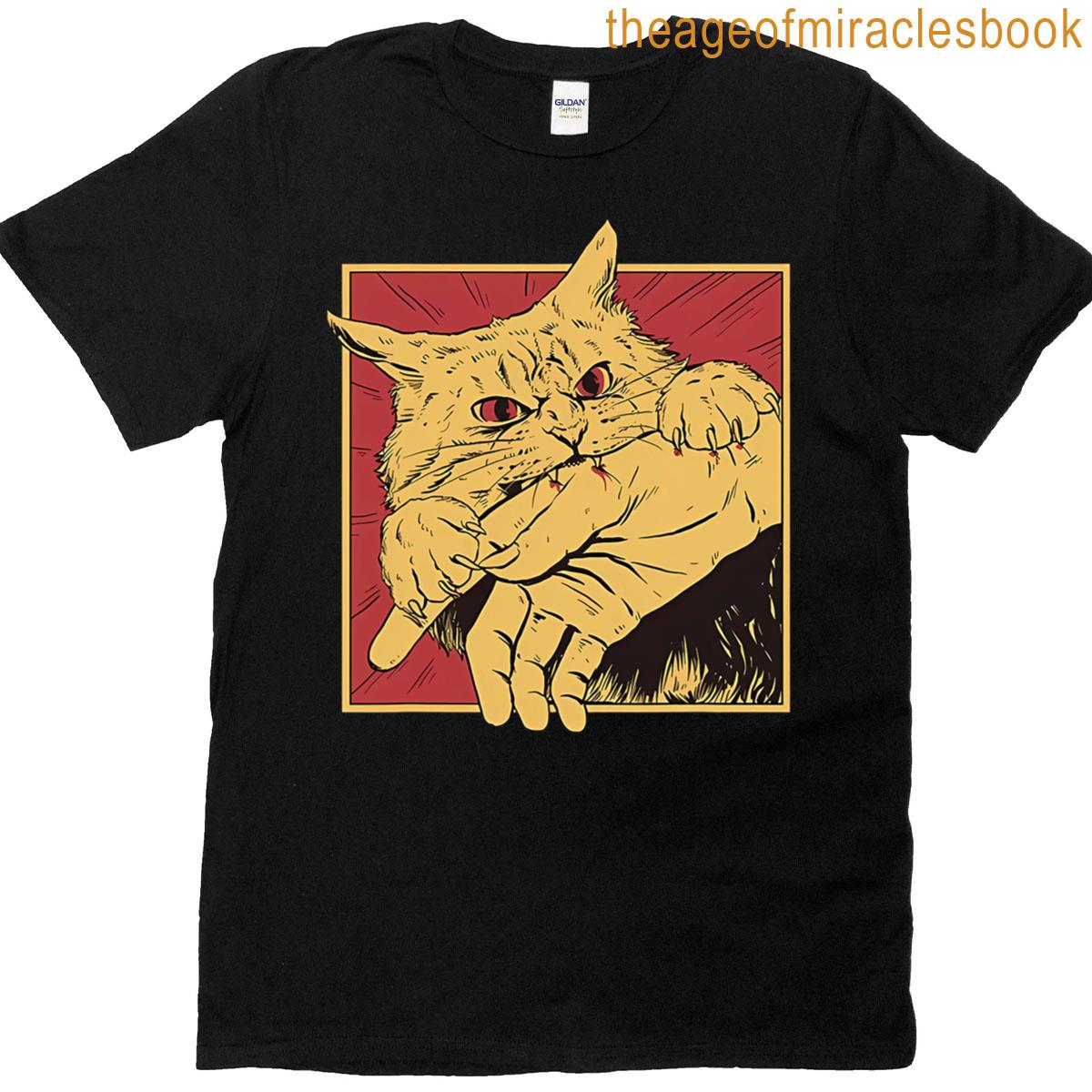 Cat Bite Anime T-shirt