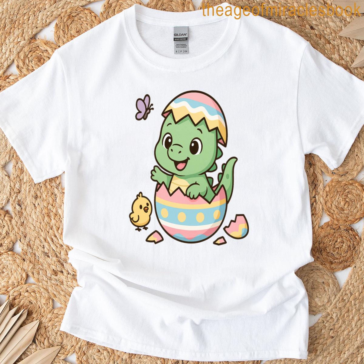 Funny Dino Hatch Cute Easter Eggs Amp Happy Easter Day Classic T-shirt