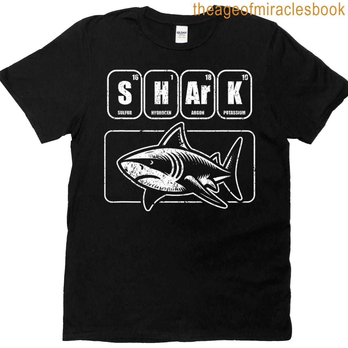 Funny Shark Lover Periodic Elements Shark T-shirt