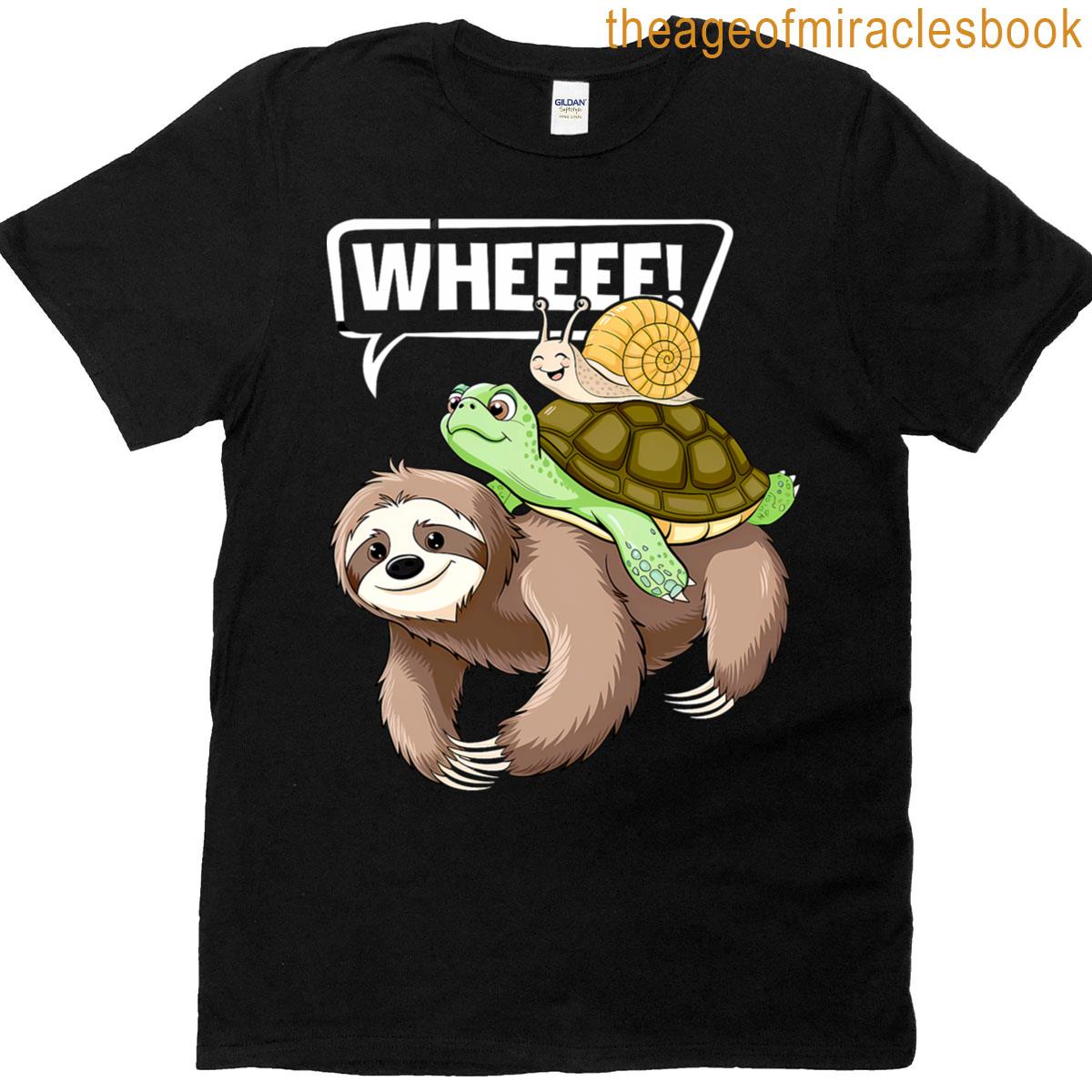 Lazy Animal Snail Turtle Sloth T-shirt
