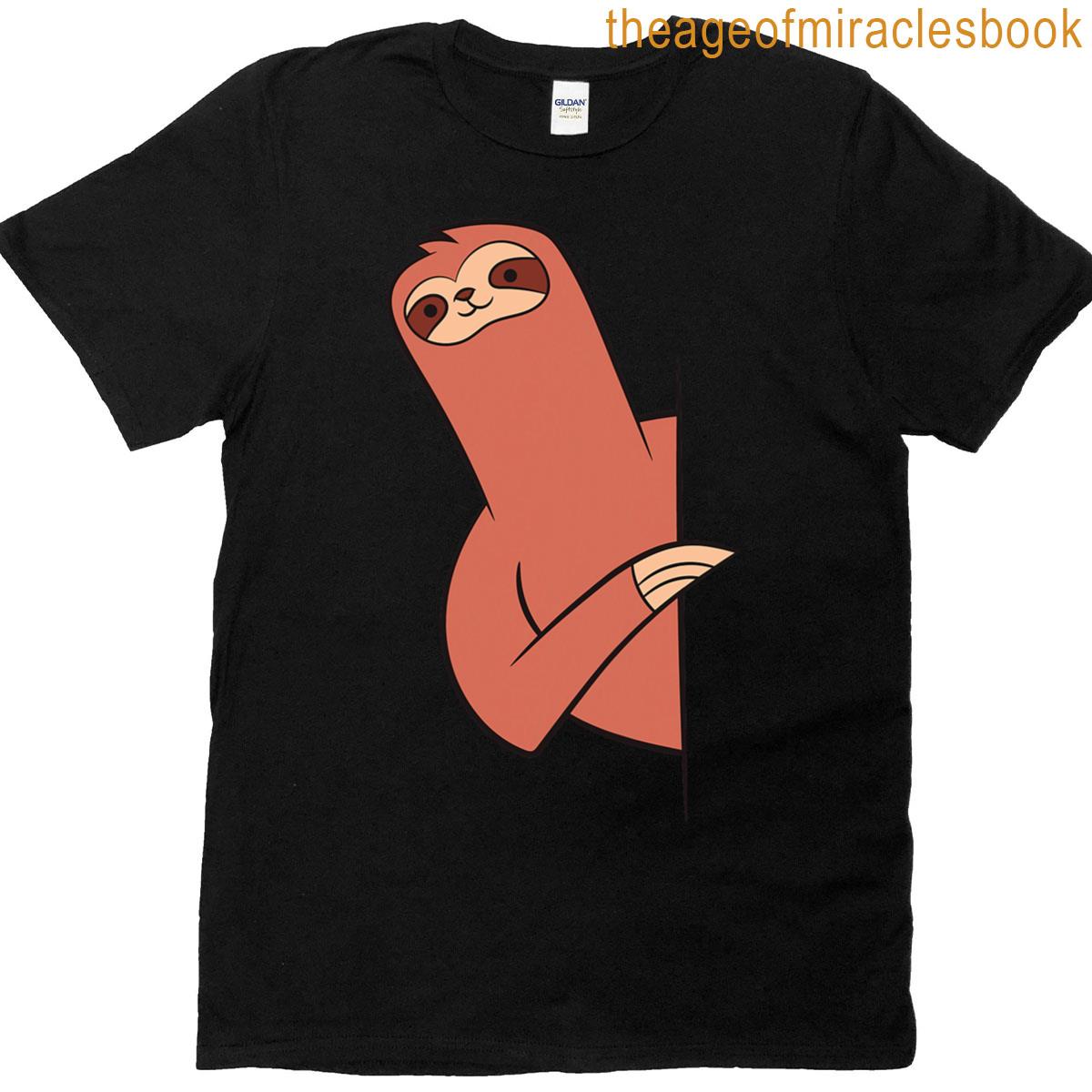 Sloth Peeking From Side Cute Sloth T-shirt